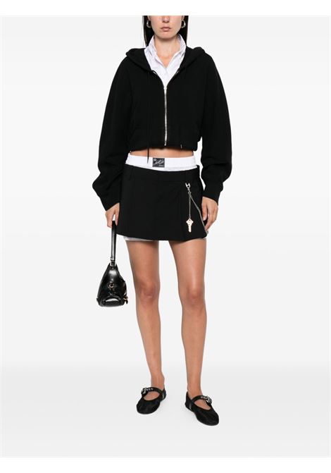 Black wool-blend chain-detail mini skort Alexander Wang - women ALEXANDER WANG | 1WC3254915965